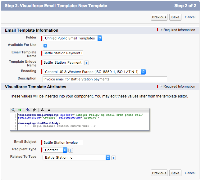 Visualforce Email Template