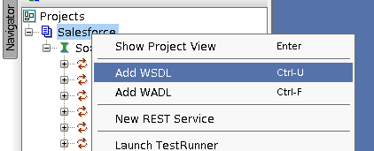 Add WSDL button