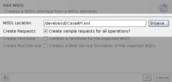 Add WSDL screen