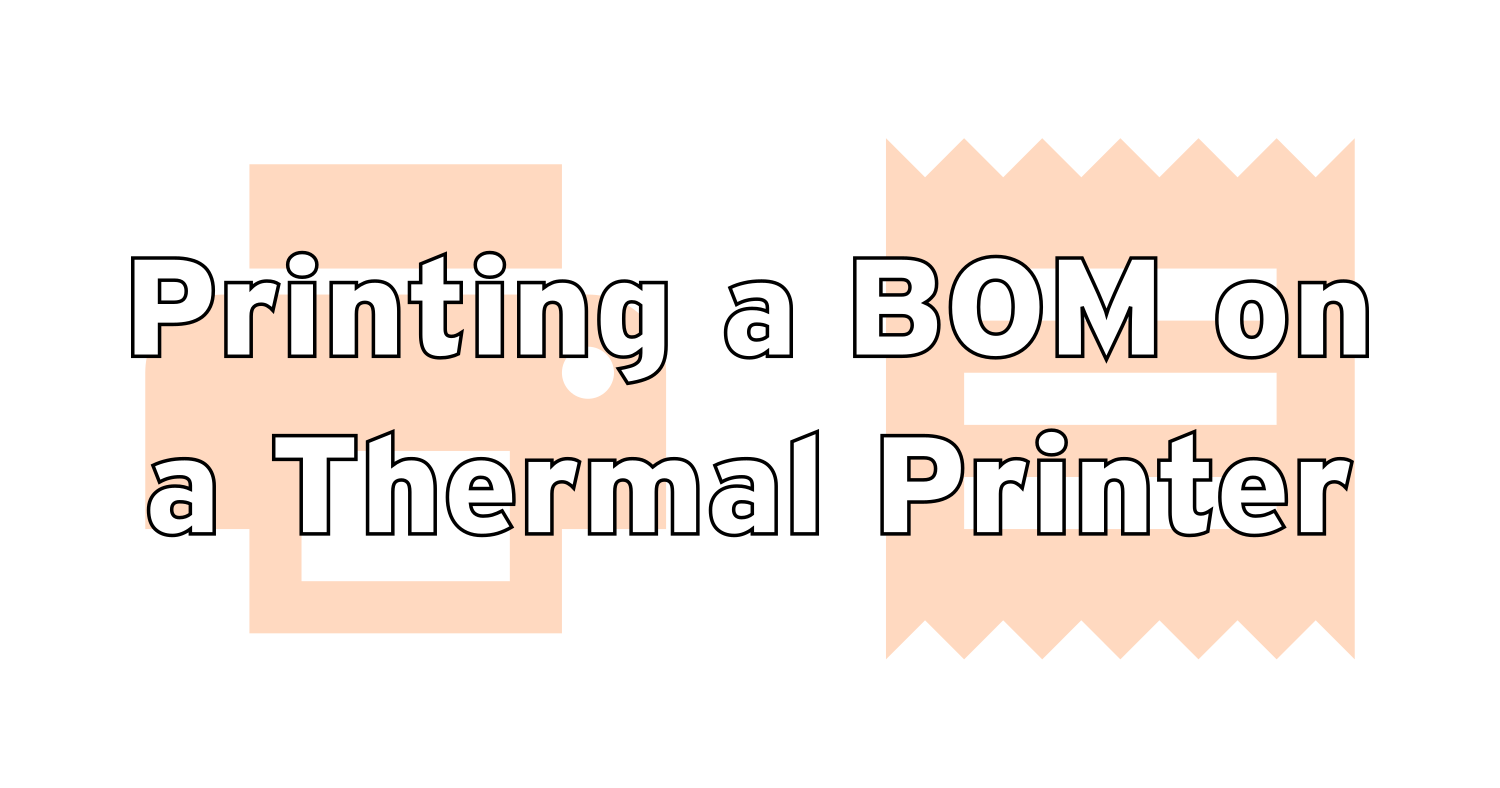 Printing a BOM on a thermal printer